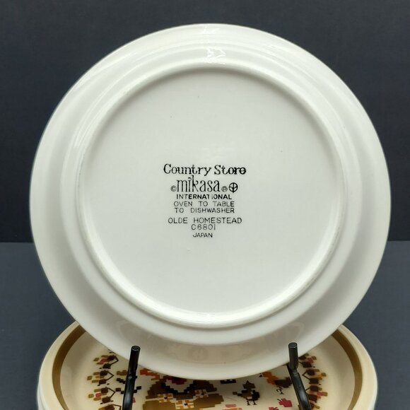 Mikasa Country Store Olde Homestead Salad Dessert Plates Country Girl Plates - Picture 2 of 4